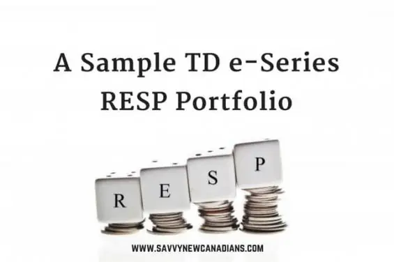 Sample TD e-Series RESP Portfolio