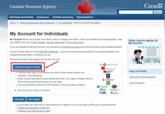 How to open a CRA MY Account