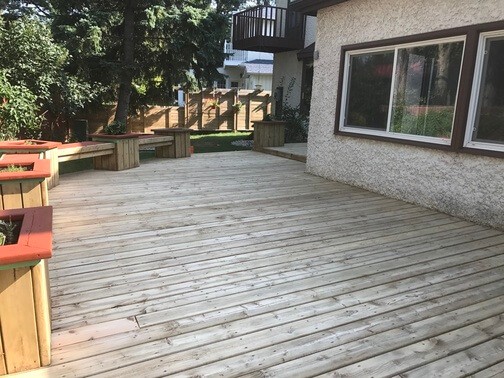 old deck following sanding