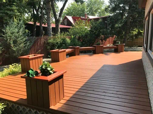 stained deck - cappuccino colour