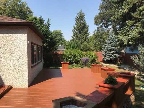 stained deck - cappuccino colour