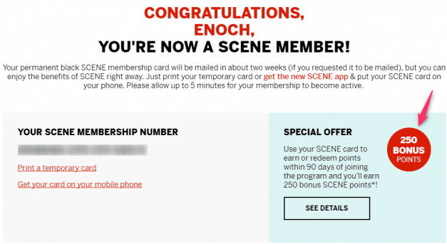 How to use the SCENE card and get free movies