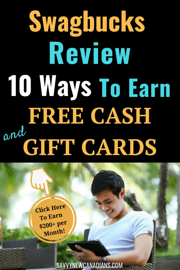 How To Earn Easy Cash and Free Gift Cards Online With Swagbucks. Check out the 10 different ways to earn real cash with Swagbucks when you do simple tasks including completing surveys, watching videos, shopping and browsing the internet. Find ways to earn easy money from home at your leisure. #makemoneyonline #workfromhome #makemoney #freemoney #swagbucks #sidegig #increaseincome