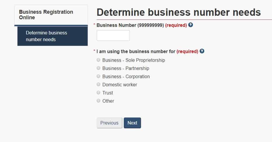 Business number registration 3