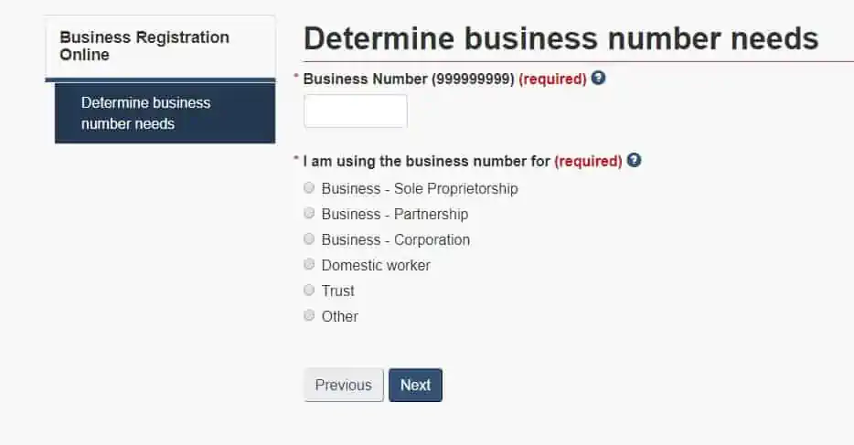 Business number registration 3