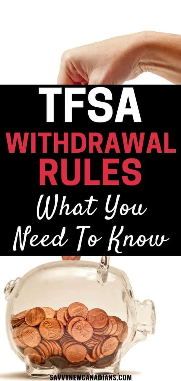 Everything you need to know about the Tax-Free Savings Account TFSA in Canada including your contribution room and rules regarding withdrawing funds from your TFSA account. #TFSA #investing #retirementplanning #savemoney #Canada