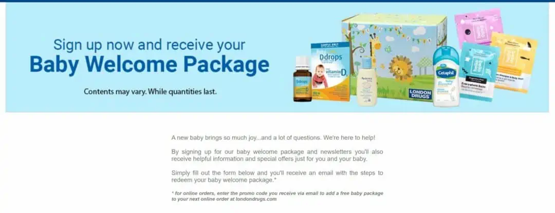 London Drugs Baby Welcome Package-img