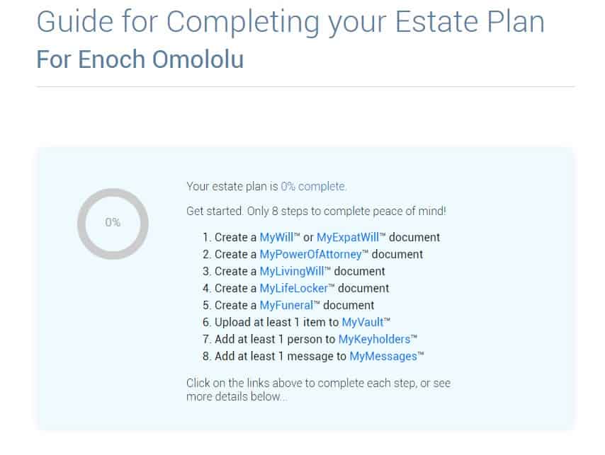 LegalWills create a will online