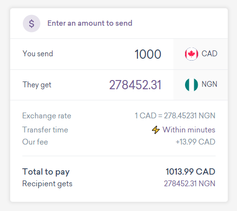 WorldRemit Canada to Nigeria Money Transfer