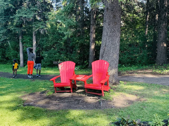 Red Chairs at the Riding Mountain National Park - Wishing Well