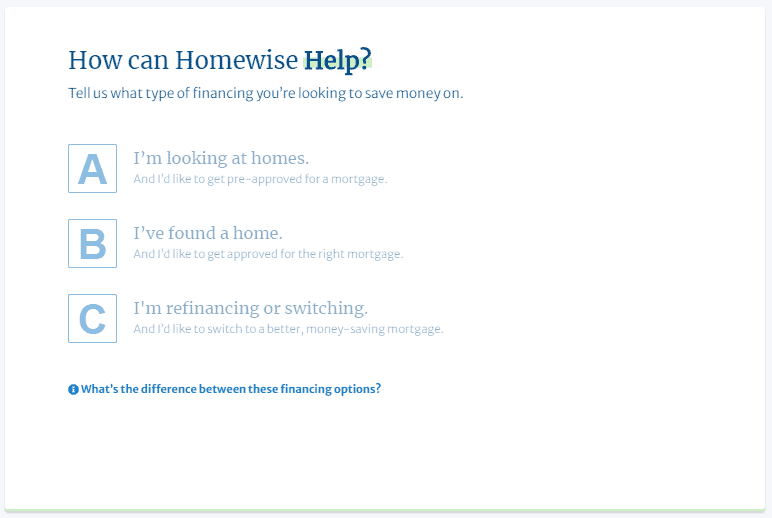 Homewise application