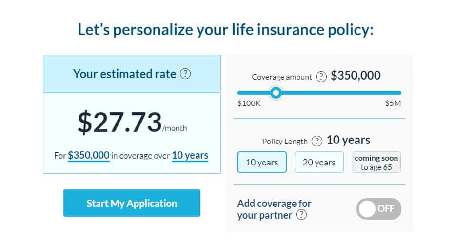 PolicyMe life insurance quote