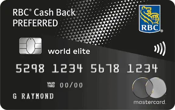 rbc cash back preferred world elite mastercard