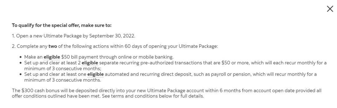 scotiabank ultimate package promotion.