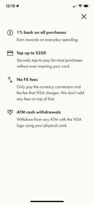 wealthsimple cash card cash back rewards