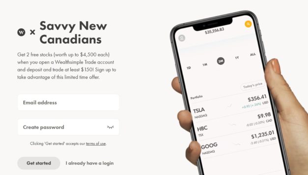 wealthsimple trade 2 free stock offer
