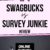 Image with a computer screen showing online surveys to denote a comparison between survey sites i.e. survey jukie and swagbucks