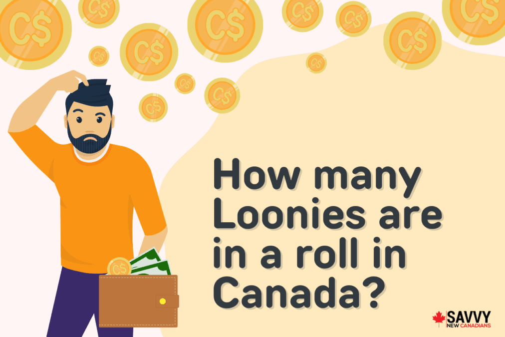 How many Loonies are in a roll in Canada