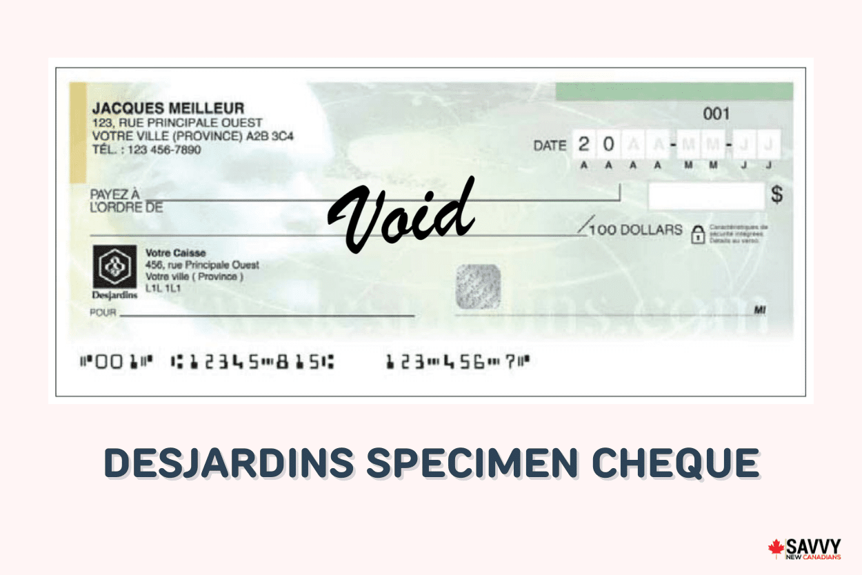 How To Get And Print Desjardins Specimen Void Cheques 2023 