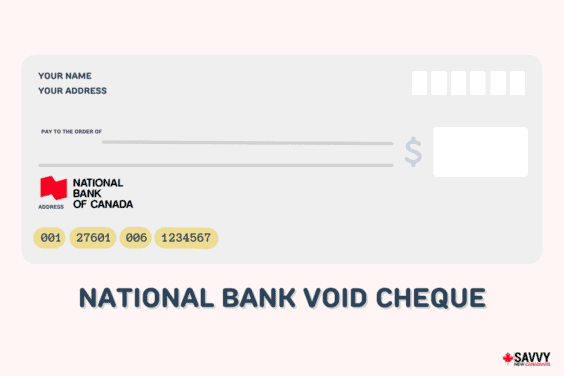 NATIONAL BANK Void Cheque
