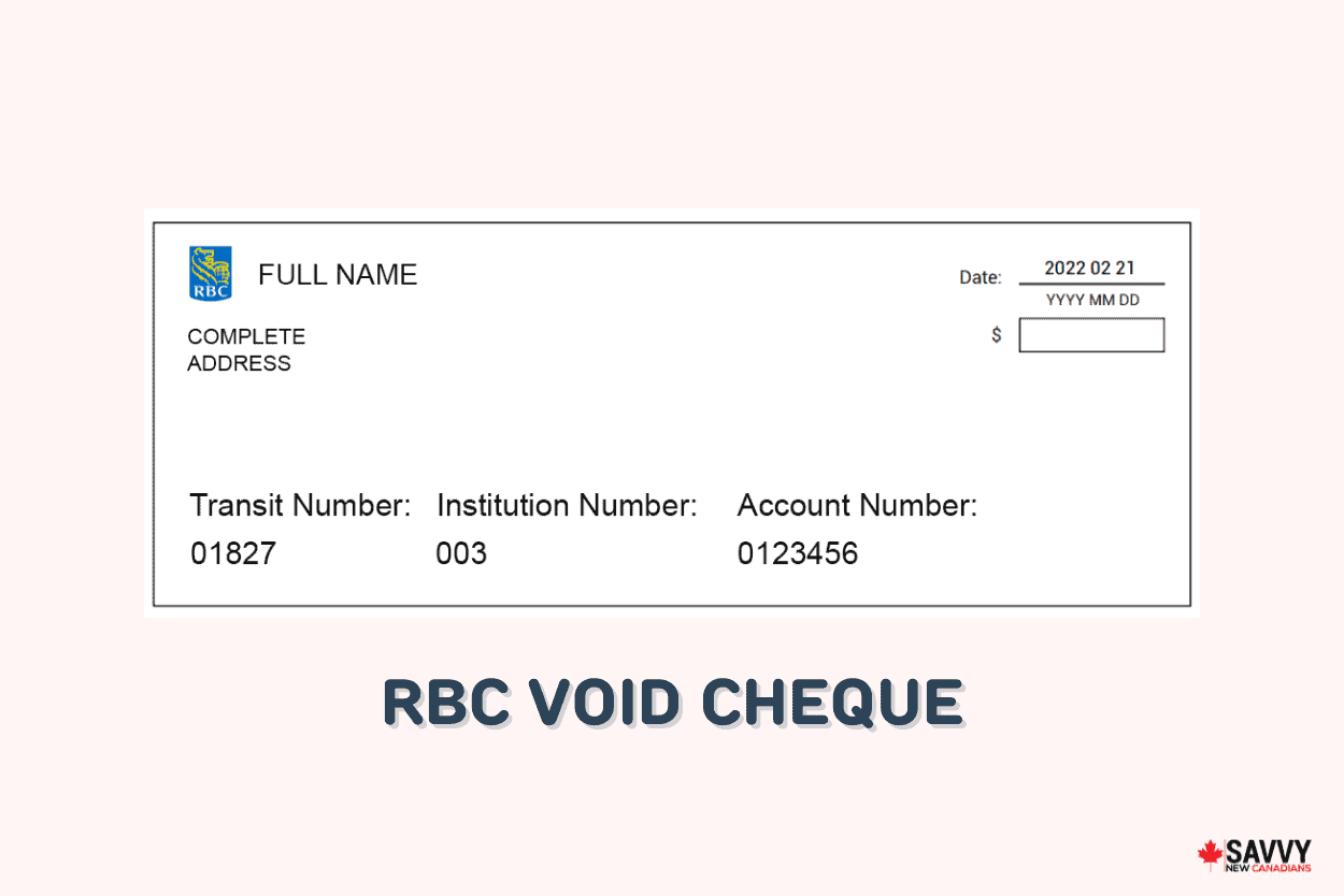 RBC Void Cheque