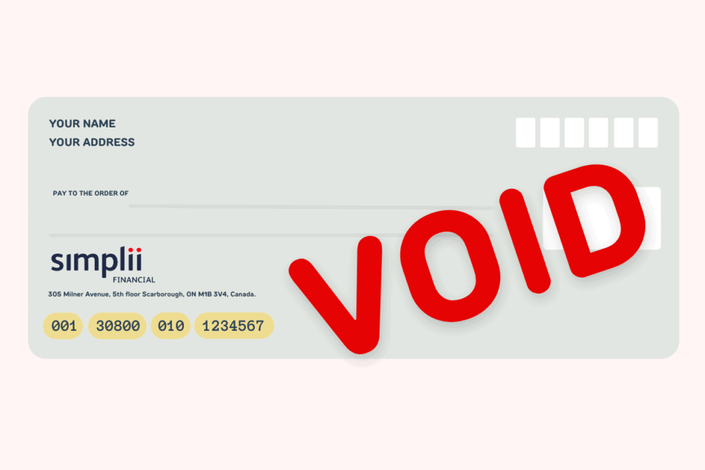 simplii cheque void