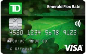 td emerald flex rate visa