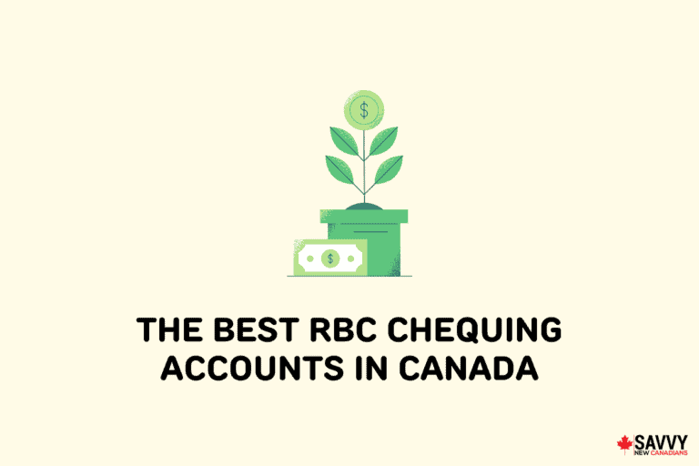 Text that reads “The Best RBC Chequing Accounts in Canada” underneath an image of a green money plant