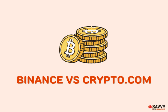 A stack of coins on top of text that reads “Finance vs Crypto.com”