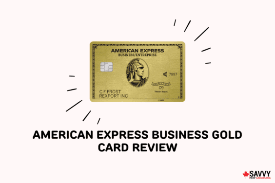 Text that reads “American Express Business Gold Card Review” below an image of the credit card
