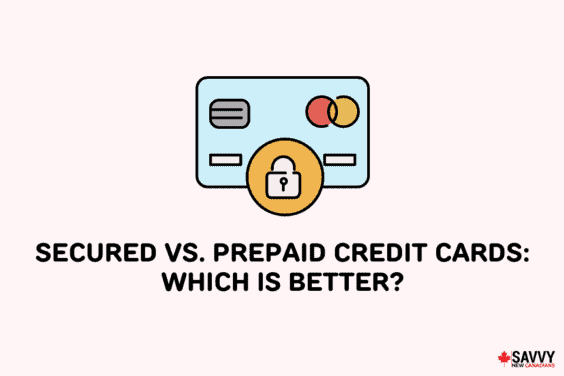 Text that reads “Secured vs prepaid credit cards: which is better?” below an image of a credit card with a lock