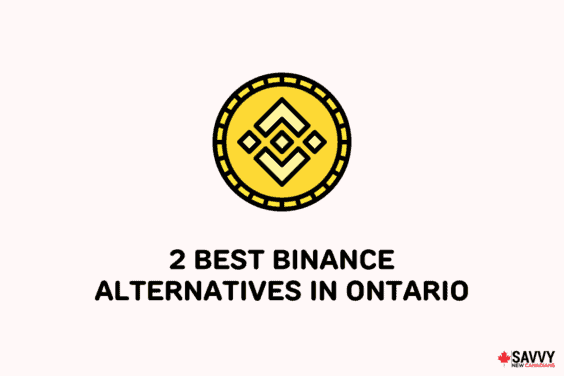 Text that reads “2 Best Binance Alternatives in Ontario” under an image of the Binance coin