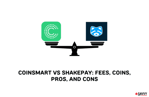 image showing comparison of coinsmart and shakepay as best crypto brokerage in Canada