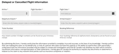 image showing flight delayed or cancelled information