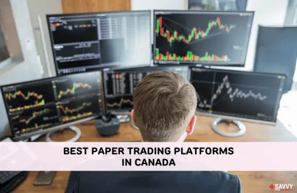 image showing a man practicing trading skills on paper trading platforms