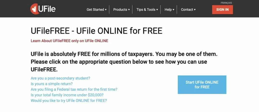 image showing ufile website homepage