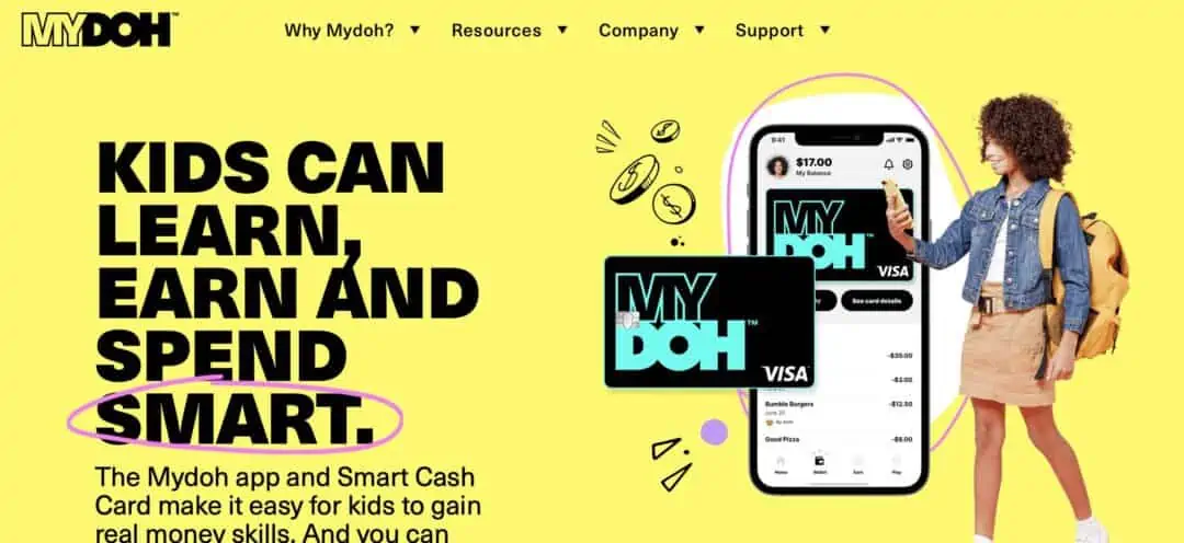image showing homepage of mydoh