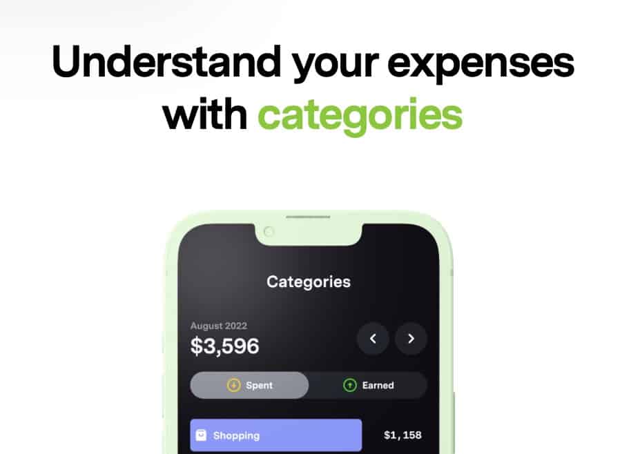 image showing billi app's spending tracker feature