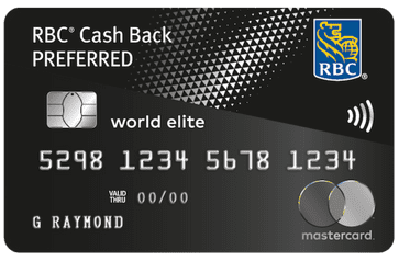image showing RBC Cash Back Preferred World Elite Mastercard