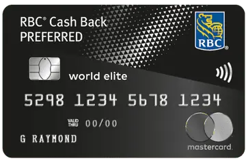 image showing RBC Cash Back Preferred World Elite Mastercard