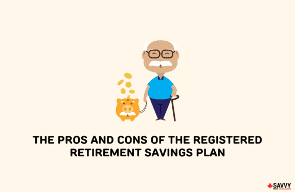 image showing an icon of an old man depicting the pros and cons of registered retirement savings plan