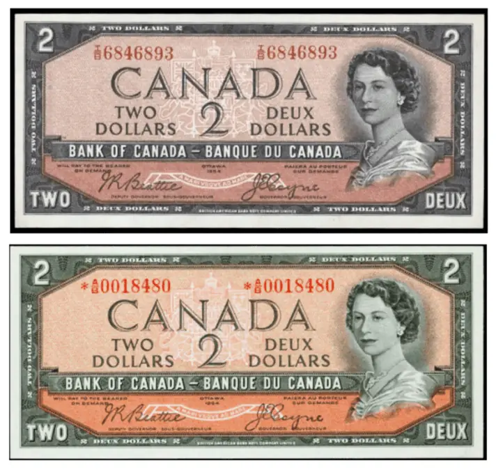 image showing 2 dollar canadian banknote