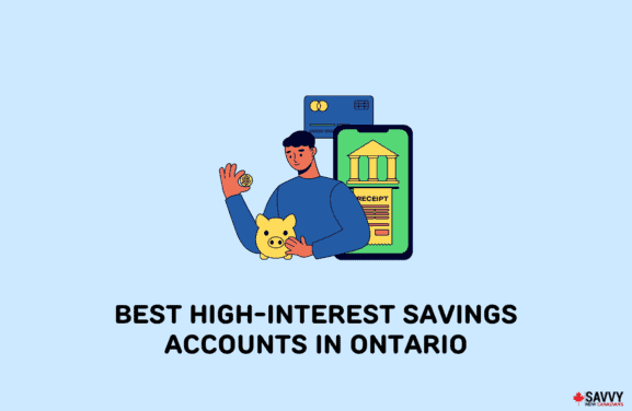 image showing a man having his high interest savings account in ontario