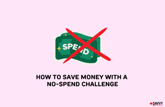 image showing an illustration of no-spend challenge to save money