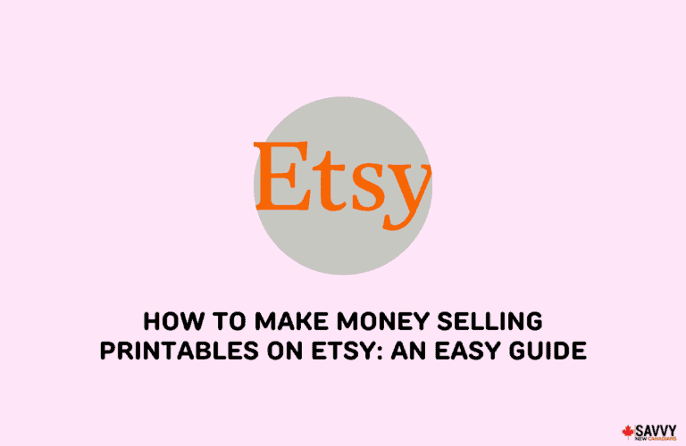 image showing etsy logo and texts providing for steps on how to make money selling printables on etsy