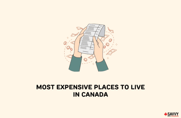 image showing a hand holding a bill receipt in the most expensive places to live in canada