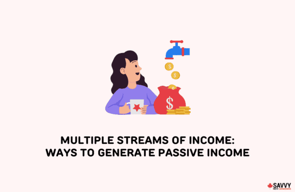image showing an illustration of a woman making money from multiple streams of income