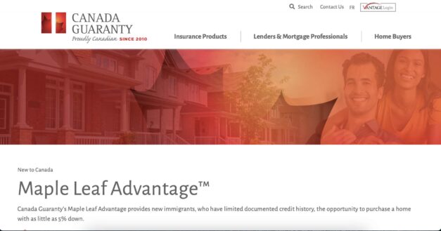 image showing canada guaranty maple leaf advantage mortgages for newcomers to canada