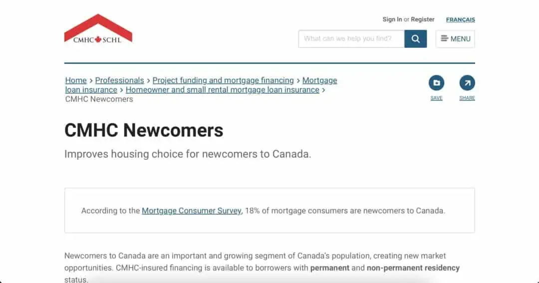 image showing cmhc mortgages for newcomers to canada