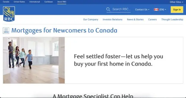 image showing rbc mortgages for newcomers in canada
